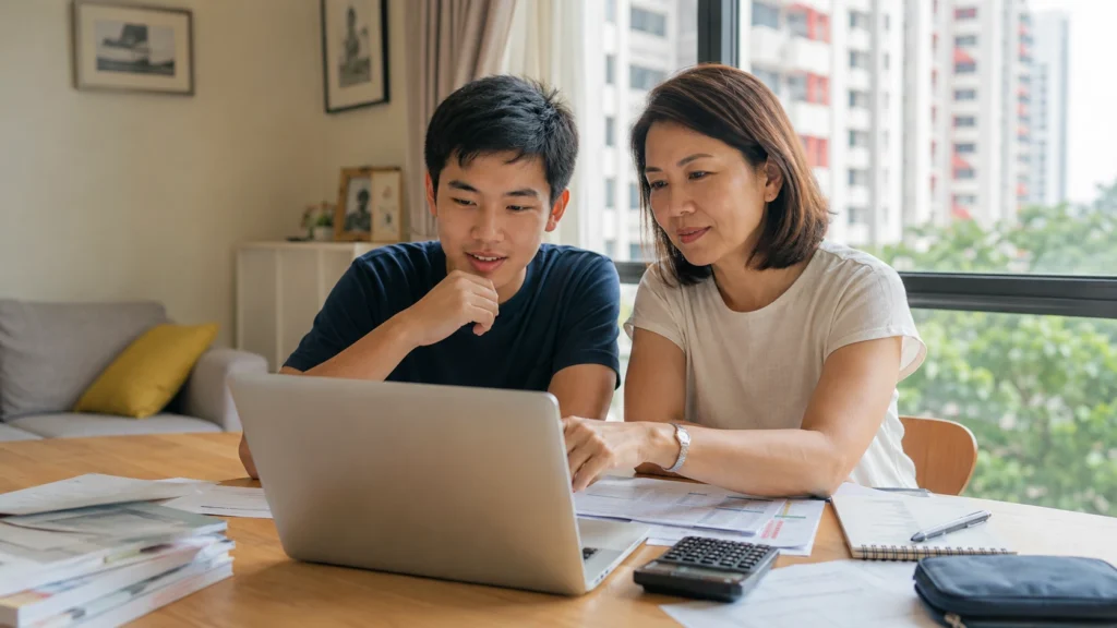 Singapore student and parent choosing a JC based on L1R5