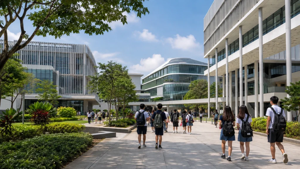 Students at Singapore Junior Colleges comparing 2026 COPs