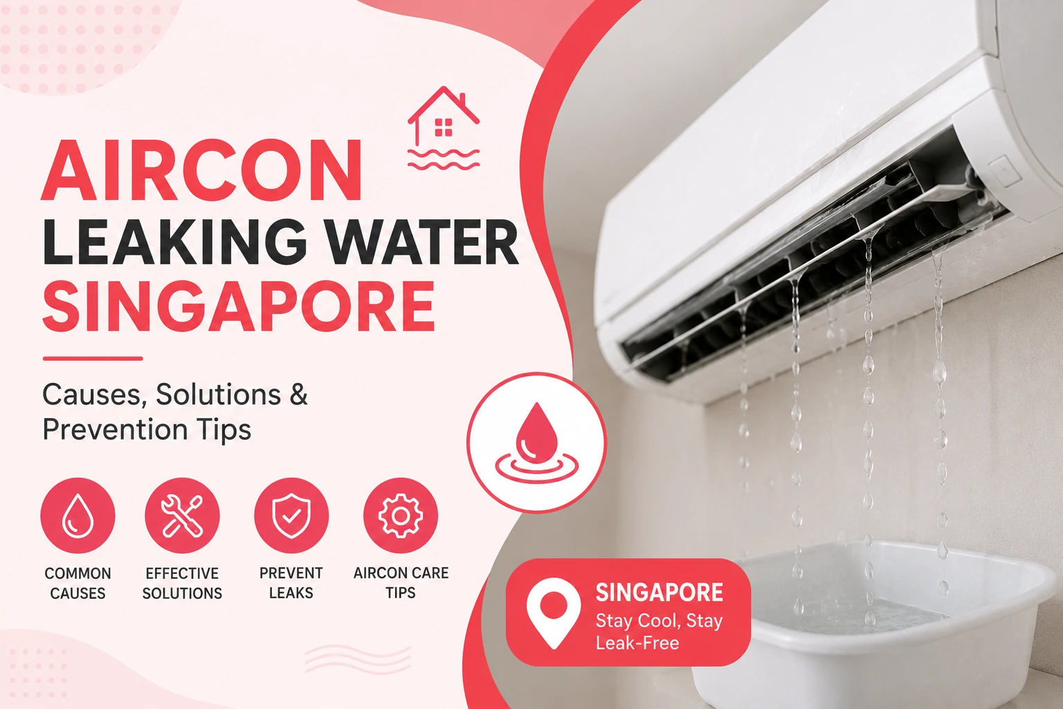 aircon leaking water singapore