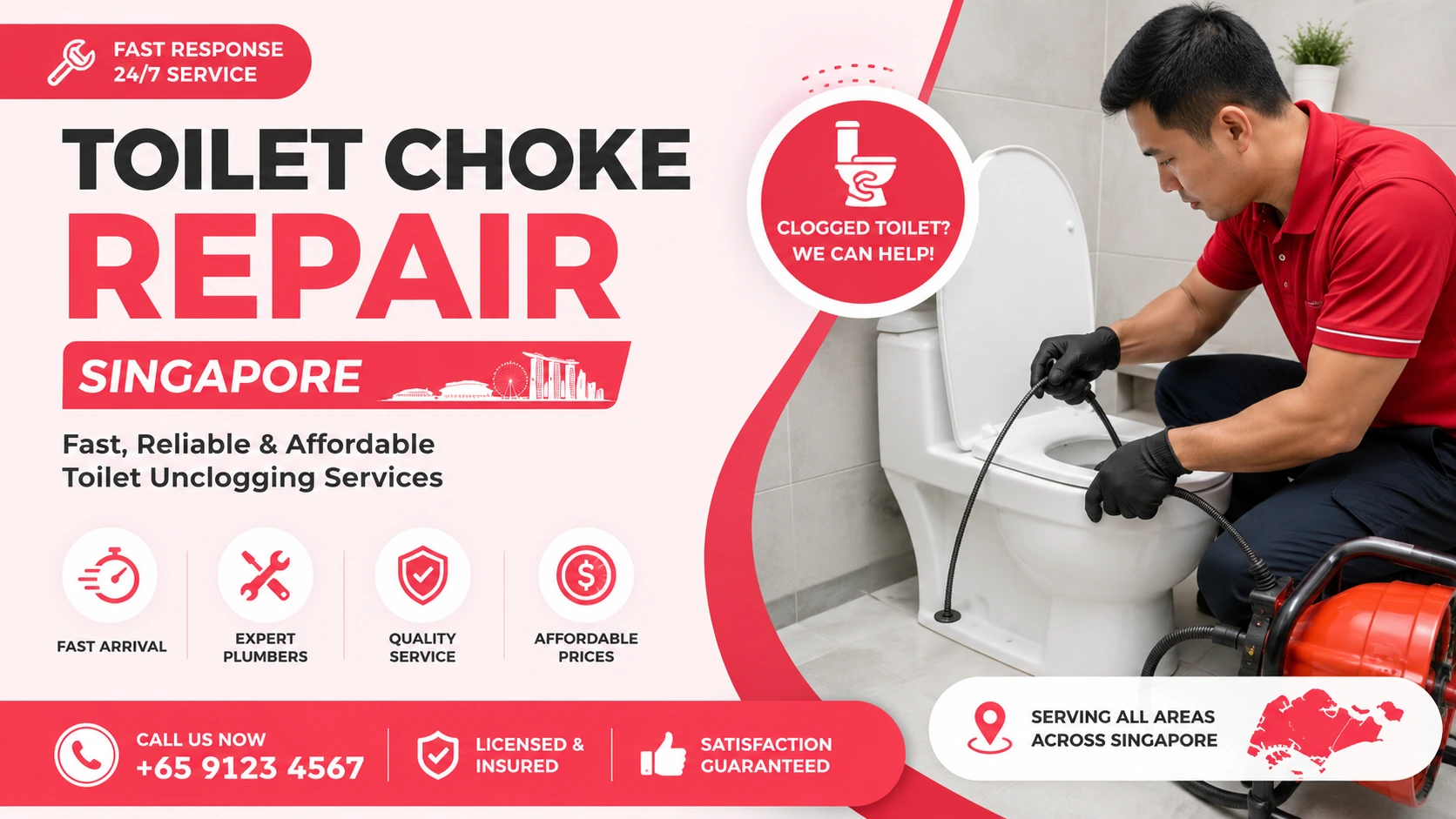 toilet choke repair singapore