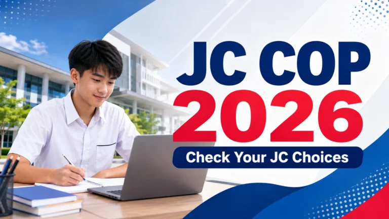 JC COP 2026 Singapore Junior College choices